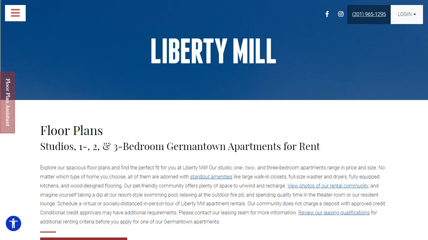 Germantown Apartments For Rent | Floor Plans | Liberty Mill